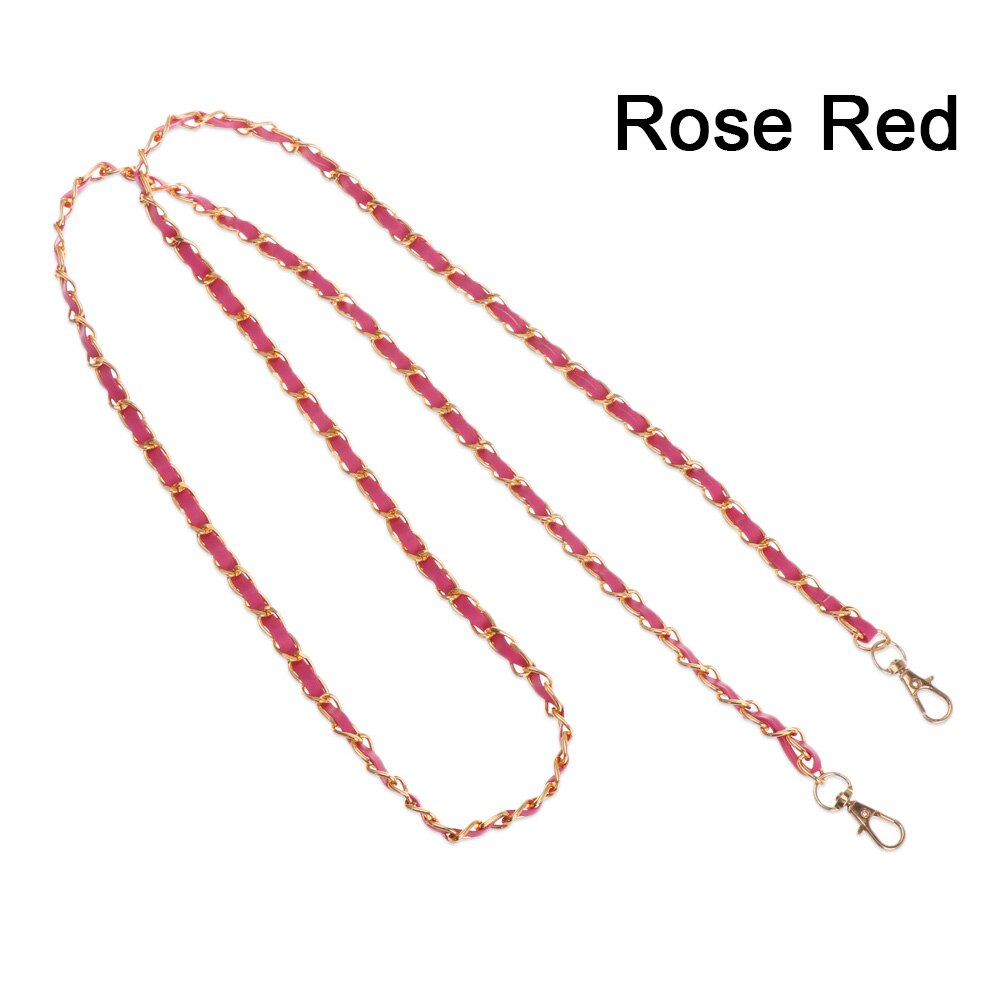 Metal PU Leather Strap for Handbag Adjustable Shoulder Bags Replaceable Chain Strap Decorative Bag Belt Messenger Bag Chain 1.2m