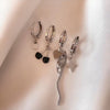 Metal Rhinestone Butterfly Ear Clips Bowknot Without Piercing For Women Sparkling Zircon Tassel Cuff  Earrings Wedding Jewelry