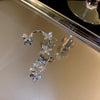 Metal Rhinestone Butterfly Ear Clips Bowknot Without Piercing For Women Sparkling Zircon Tassel Cuff  Earrings Wedding Jewelry