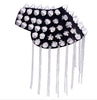 Metal Tassel Epaulette Shoulder Accessories Patch Punk Rock Brooch Tassel Epaulets Punk Style Metal Texture Fringe Epaulette
