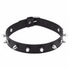 Metal spike choker goth pu leather punk choker necklace for women collar necklace men cosplay jewelry