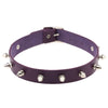 Metal spike choker goth pu leather punk choker necklace for women collar necklace men cosplay jewelry