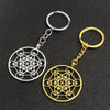 Metatron Cube Necklace Keychain Angel Seal Archangel Geometric The Secrets of the Kabbalists Garden Solomon Men Pendants Jewelry