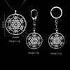 Metatron Cube Necklace Keychain Angel Seal Archangel Geometric The Secrets of the Kabbalists Garden Solomon Men Pendants Jewelry
