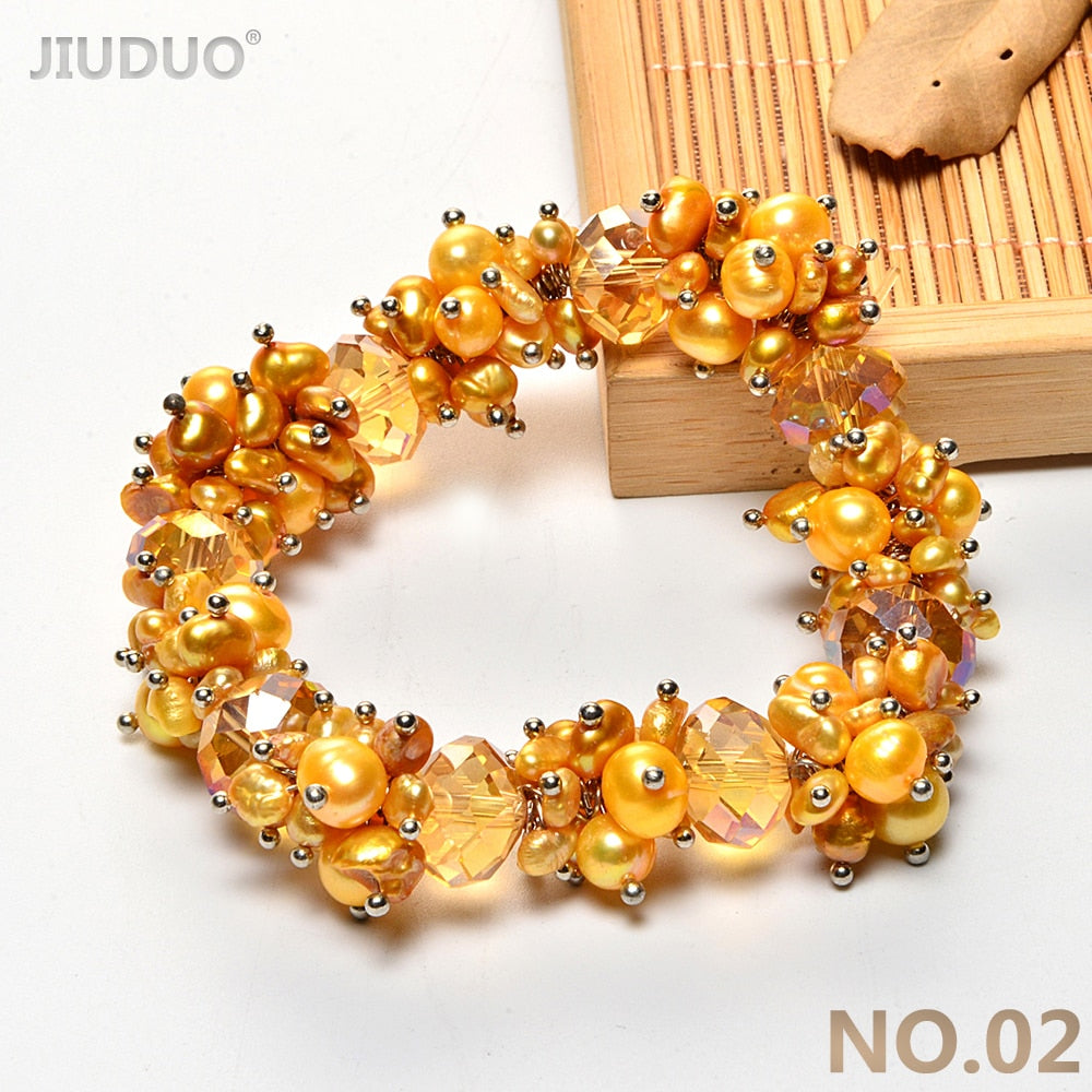 Meteor Colorful Pearl Bracelet for women Fashion Crystal Bracelets with ston Exclusive Designed Vibrant Jewellery