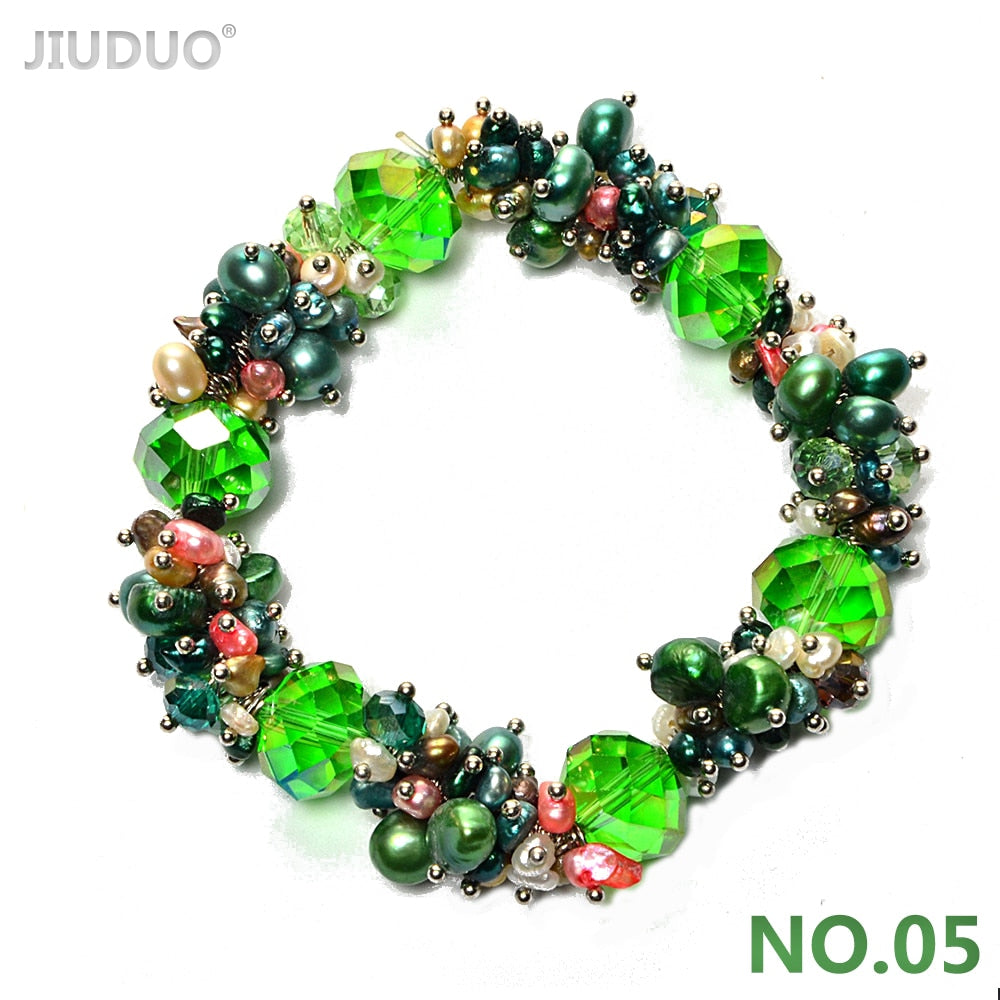Meteor Colorful Pearl Bracelet for women Fashion Crystal Bracelets with ston Exclusive Designed Vibrant Jewellery