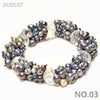 Meteor Colorful Pearl Bracelet for women Fashion Crystal Bracelets with ston Exclusive Designed Vibrant Jewellery