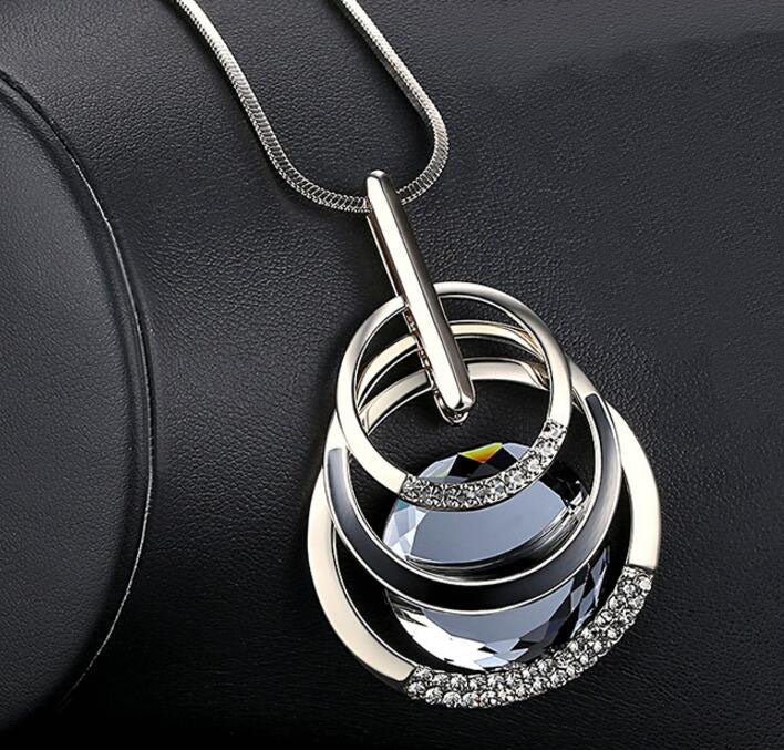 Collier Femme Long Necklaces & Pendants for Women Round Statement Necklace Maxi Colar Chain Fashion Jewelry 2020 Bijoux