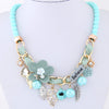 Flower Statement Necklaces 2020 Vintage Resin Beads Candy Color Choker Necklaces Fashion Jewelry for Women Collier