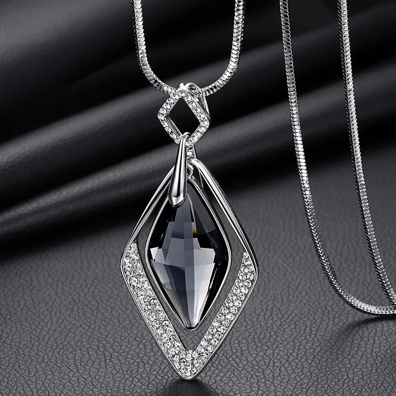 Long Necklaces & Pendants for Women Collier Femme Geometric Statement Colar Maxi Fashion Crystal Jewelry Bijoux 2020