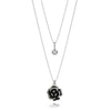 Zircon Long Necklace for Women Fashion Silver Color Crystal Maxi Necklaces Pendants Opal Flower Tassel Collier Jewelry
