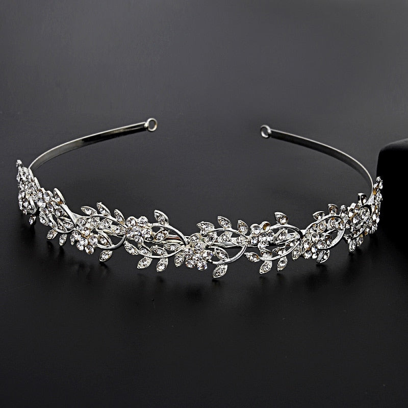 Miallo Bridal Shiny Crystal Hair Tiara Wedding Rhinestone Crown Wedding Tiaras Brides Princess Jewelry Rim for Hair for Women