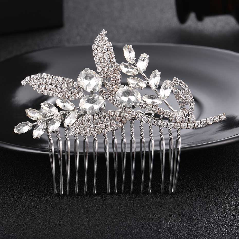 Miallo Elegant Wedding Hair Combs for Bride Crystal Rhinestones Pearls Women Hairpins Bridal Headpiece Hair Jewelry Accessories