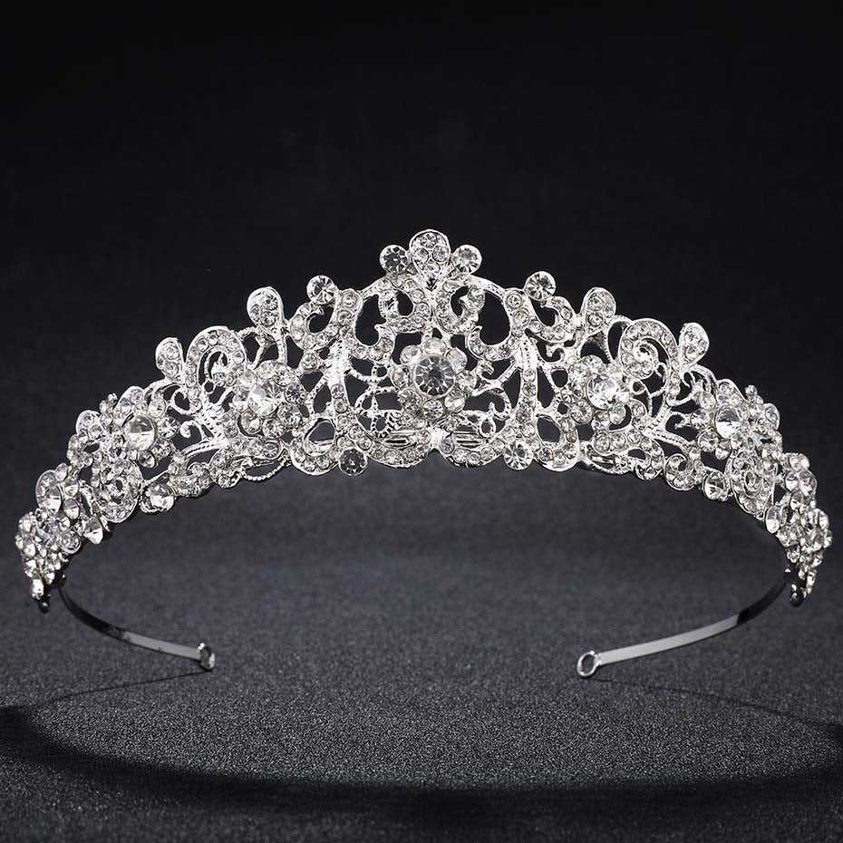 Miallo European Classic Princess Tiaras and Crowns Austrian Crystal Headpieces Wedding Hair Jewelry for Bride Hairstyle