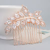 Miallo Newest Fashion Rose Gold Wedding Accessories For Bride Crystals Hair Comb Hairpieces Hair Jewelry For Women Tiara Clips