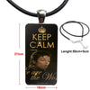 Michael Jackson We Are The World Glass Cabochon Pendant Necklace Rectangle Necklace For Lovers Friendship