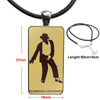 Michael Jackson We Are The World Glass Cabochon Pendant Necklace Rectangle Necklace For Lovers Friendship