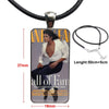 Michael Jackson We Are The World Glass Cabochon Pendant Necklace Rectangle Necklace For Lovers Friendship