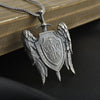 Michael Sword and Shield Angel Wings Wings Pendant Men's Vintage Necklace