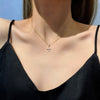Micro-set Zircon Cross Pendant Women's Necklace  Temperament Clavicle Chain Jewelry Accessories Neck Chain