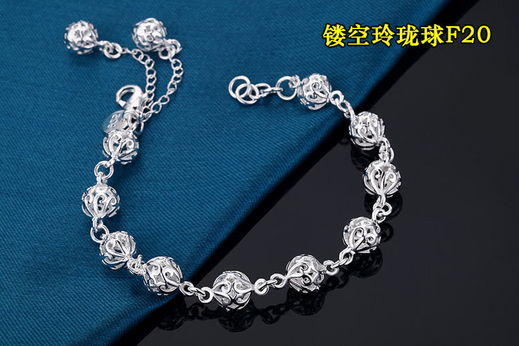 Min. order $10 !Free shipping! Wholesale Charms star 925 sterling silver bracelet. Smart chain Pocket ball heart bangles Jewelry