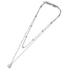 MinaMaMa Simple Y Shape Design Stainless Steel Thin Chain Crystal Pendant Necklace For Women Rhinestone Crystal Choker Jewelry