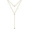 MinaMaMa Simple Y Shape Design Stainless Steel Thin Chain Crystal Pendant Necklace For Women Rhinestone Crystal Choker Jewelry