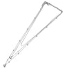 MinaMaMa Simple Y Shape Design Stainless Steel Thin Chain Crystal Pendant Necklace For Women Rhinestone Crystal Choker Jewelry