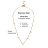 MinaMaMa Simple Y Shape Design Stainless Steel Thin Chain Crystal Pendant Necklace For Women Rhinestone Crystal Choker Jewelry