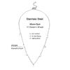 MinaMaMa Simple Y Shape Design Stainless Steel Thin Chain Crystal Pendant Necklace For Women Rhinestone Crystal Choker Jewelry