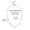 MinaMaMa Simple Y Shape Design Stainless Steel Thin Chain Crystal Pendant Necklace For Women Rhinestone Crystal Choker Jewelry