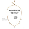 MinaMaMa Simple Y Shape Design Stainless Steel Thin Chain Crystal Pendant Necklace For Women Rhinestone Crystal Choker Jewelry