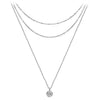 MinaMaMa Simple Y Shape Design Stainless Steel Thin Chain Crystal Pendant Necklace For Women Rhinestone Crystal Choker Jewelry