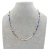 Minar Bohemian Multicolour Beaded Chokers Necklace for Women Girls Handmade Knit Bead Necklace Creative Accessories Gifts