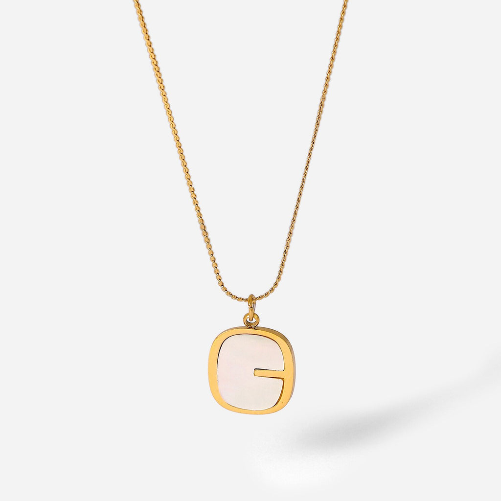 Minar White Shell Pendant Necklaces for Women Gold Color Twist Rope Chain Titanium Steel Necklace Casual Accessories