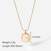 Minar White Shell Pendant Necklaces for Women Gold Color Twist Rope Chain Titanium Steel Necklace Casual Accessories