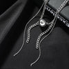 Minar Personality Metallic Ball Pendant Necklaces for Women Girl Chunky Curb Chain Tassel Chokers Necklace Statement Jewelry