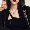 Minar Personality Metallic Ball Pendant Necklaces for Women Girl Chunky Curb Chain Tassel Chokers Necklace Statement Jewelry
