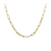 Minar Plain Multi-Type Hollow Link Chain Necklace for Women Ladies Geometric Gold Colour Alloy Chokers Necklace Accessories