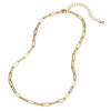 Minar Plain Multi-Type Hollow Link Chain Necklace for Women Ladies Geometric Gold Colour Alloy Chokers Necklace Accessories
