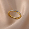 Mini Colorful Zircon Rings for Women Open Solid Band Stainless Steel Ring 2023 Trend  Engagement Wedding Jewelry anillos