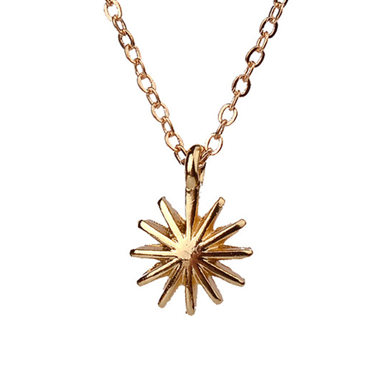 Mini Sunflower Necklace Women Creative Simple Sunflower Necklaces Pendants Silver Gold color Fashion Long Necklace For Girl