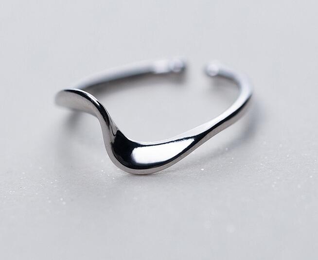 Minima 100% Real. 925 Sterling Silver Jewelry Twisted Wave Geometric Midi Knuckle Toe Ring Adjustable GTLJ1241