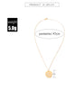 Minimalism 12 Zodiac Constellation Charm Necklaces Gold Color Rhinestone Choker Coin Necklace for Women Girls Party Jewelry