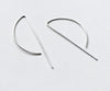 Minima 1pair (SO thin) 100% Real. 925 Sterling Silver Fine Jewelry Geometric P Ear dangle earrings GTLE1681