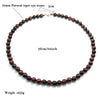 Minimalist 10mm Tiger eye Necklace Original Natural Stone Necklace Men Women 22 Inches Long Necklace Onyx Buddha Beads Necklace