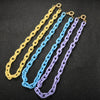 Minimalist Acrylic Link Chain Necklace Fresh Colorful Choker For Women Cute Necklace Jewelry Gift