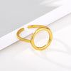 Minimalist Circle Rings for Women Stainless Steel Ring Adjustable Geometric Round Knuckle Rings Jewelry bague femme