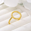 Minimalist Circle Rings for Women Stainless Steel Ring Adjustable Geometric Round Knuckle Rings Jewelry bague femme