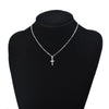 Minimalist Cross Moon Pendant Necklace Women Bohemian Metal Jewelry Silver Color Chain Choker Female Party Gift Bijoux Collares